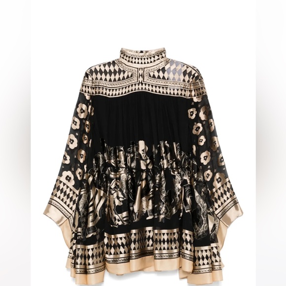 Elegant Black and Gold Women's Dress. Zimmerman size 0, fits Sm, Xs M - Picture 7 of 10